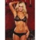 COORDINATO NERO HUSTLER HEART MESH UNICA