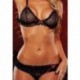 COORDINATO NERO HUSTLER HEART MESH UNICA